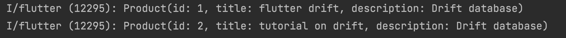 Flutter Drift Database Implementation